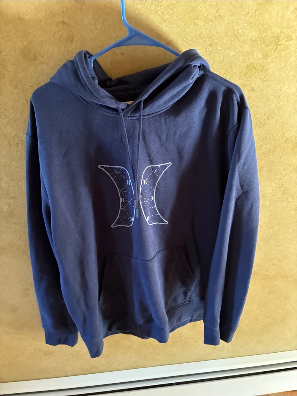 Hurley Navy Pullover Hoodie with Graphic Logo